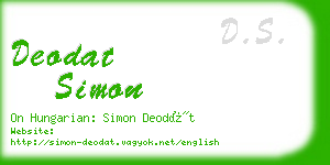 deodat simon business card